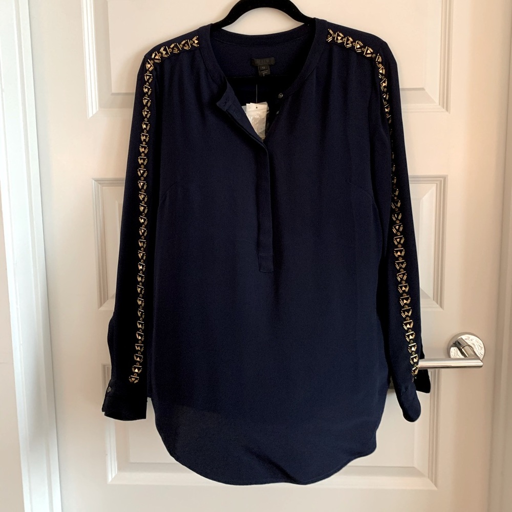 J Crew Blouse with sleeve detail